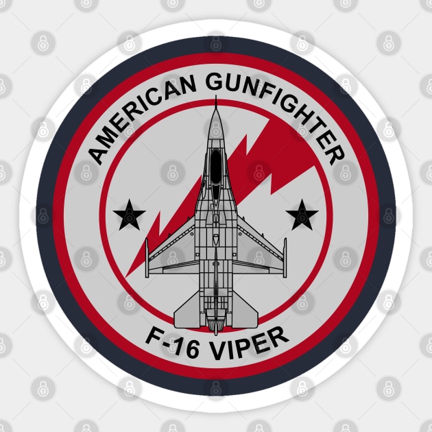 F-16 Viper American Gunfighter Sticker by TCP